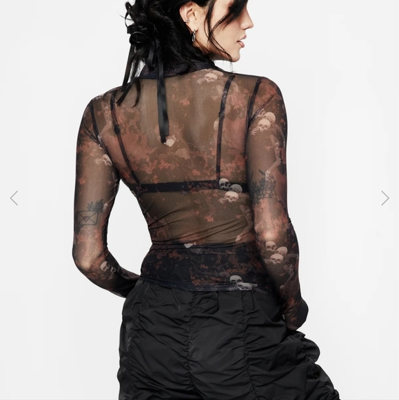 Disturbia Underworld Mesh Top - Size 10 - Picture 2 of 7
